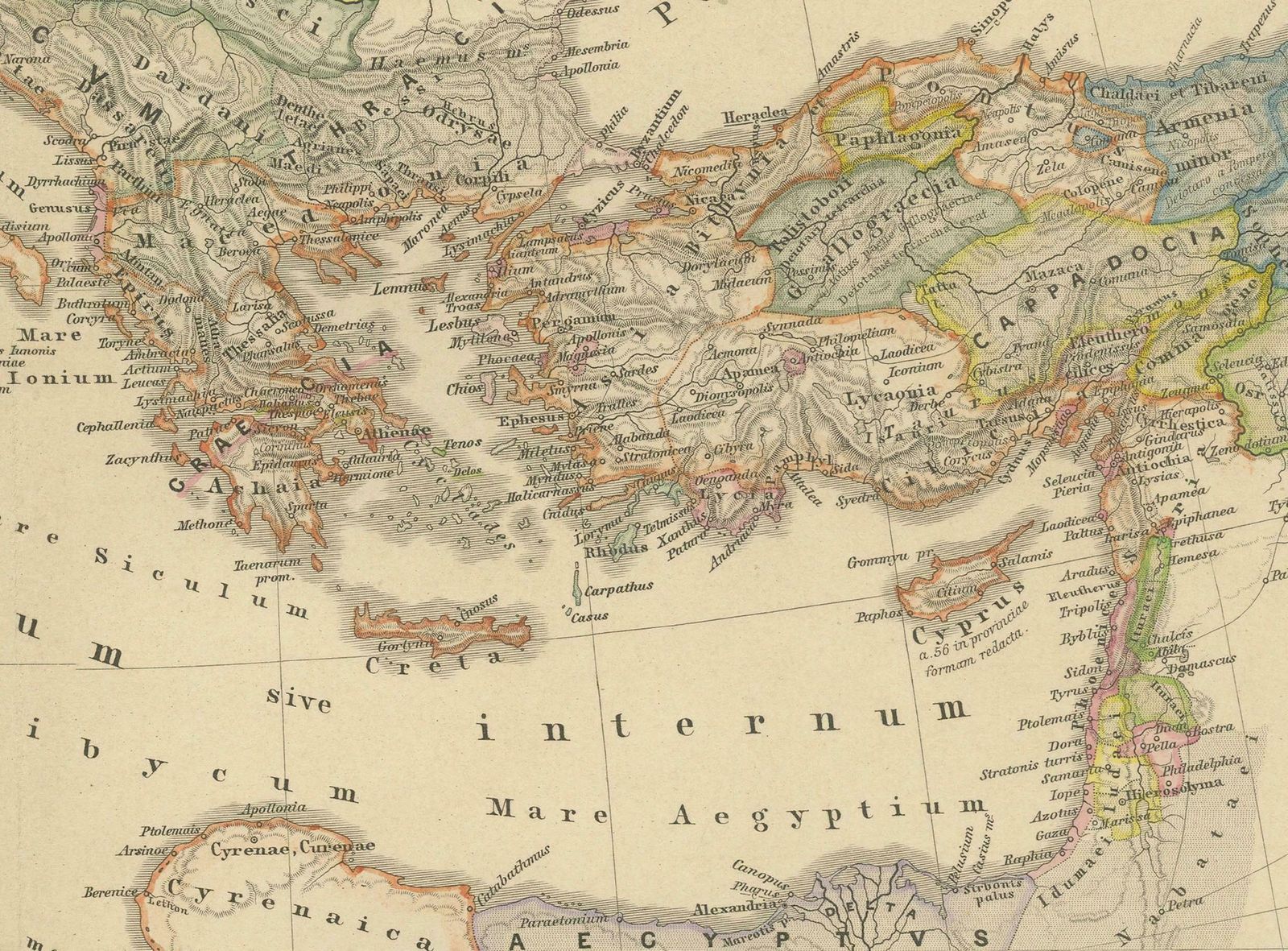 Old Map Of Mediterranean Powers: Pompey To Actium (66 31 Bc), Published In 1880 photo furniture