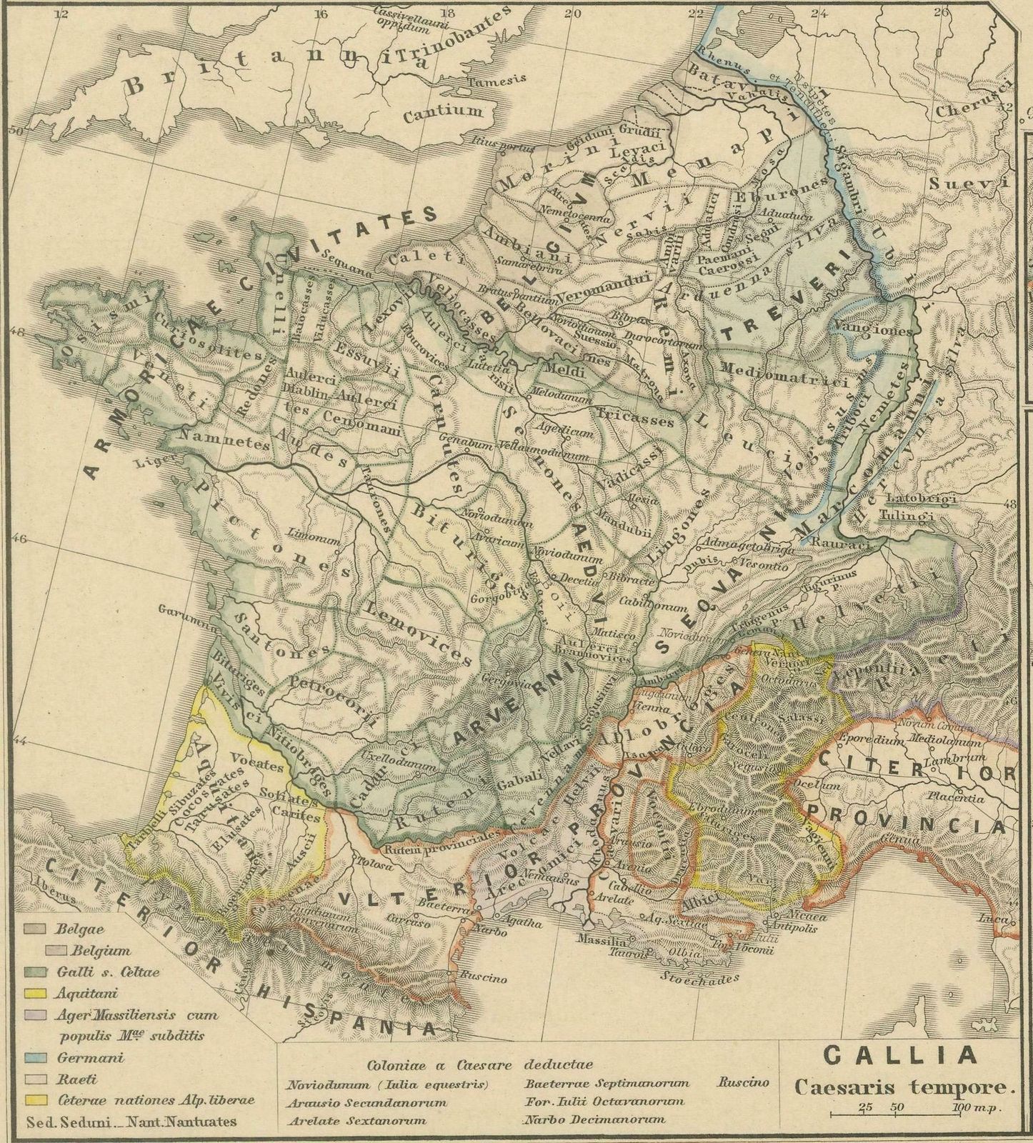Old Map Of Mediterranean Powers: Pompey To Actium (66 31 Bc), Published In 1880 photo Art