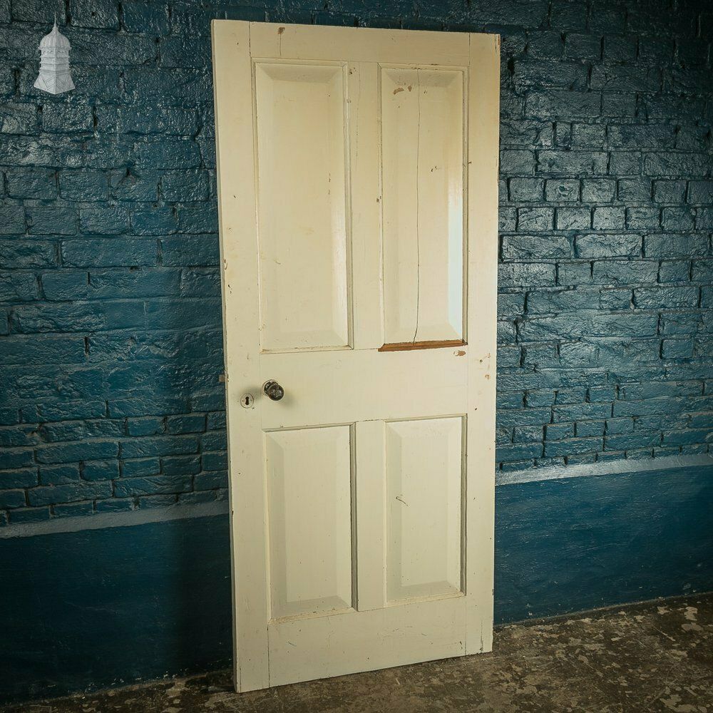Home Fixtures White Painted Door, Victorian 4 Panel With White Painted Finish photo