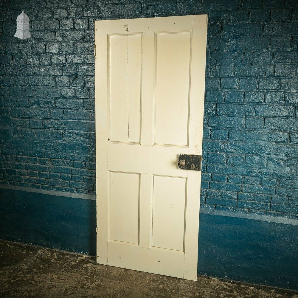 240.0 White Painted Door, Victorian 4 Panel With White Painted Finish photo