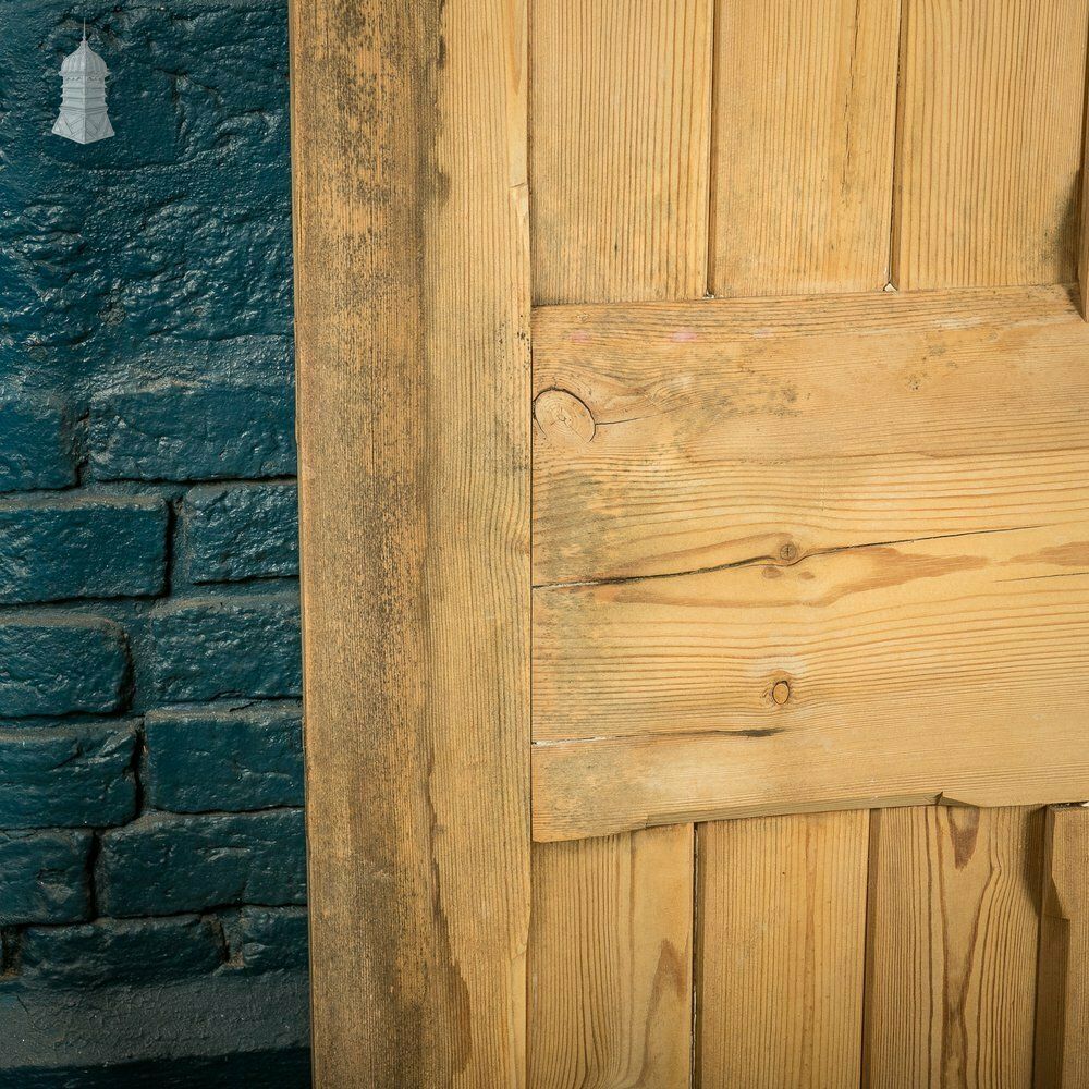 Cottage Door, 19th C Paneled Pine With Stop Chamfer Detail photo 468.0