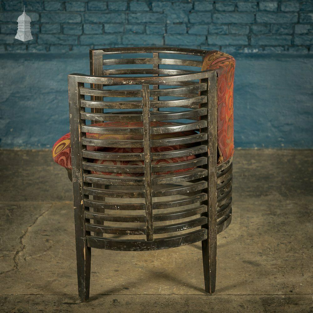 Art Deco Ebonised Tub Chair From A Hotel In Bombay [No. 6] photo Furniture