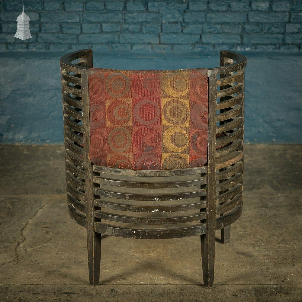 Art Deco Ebonised Tub Chair From A Hotel In Bombay [No. 6] photo 1050.0