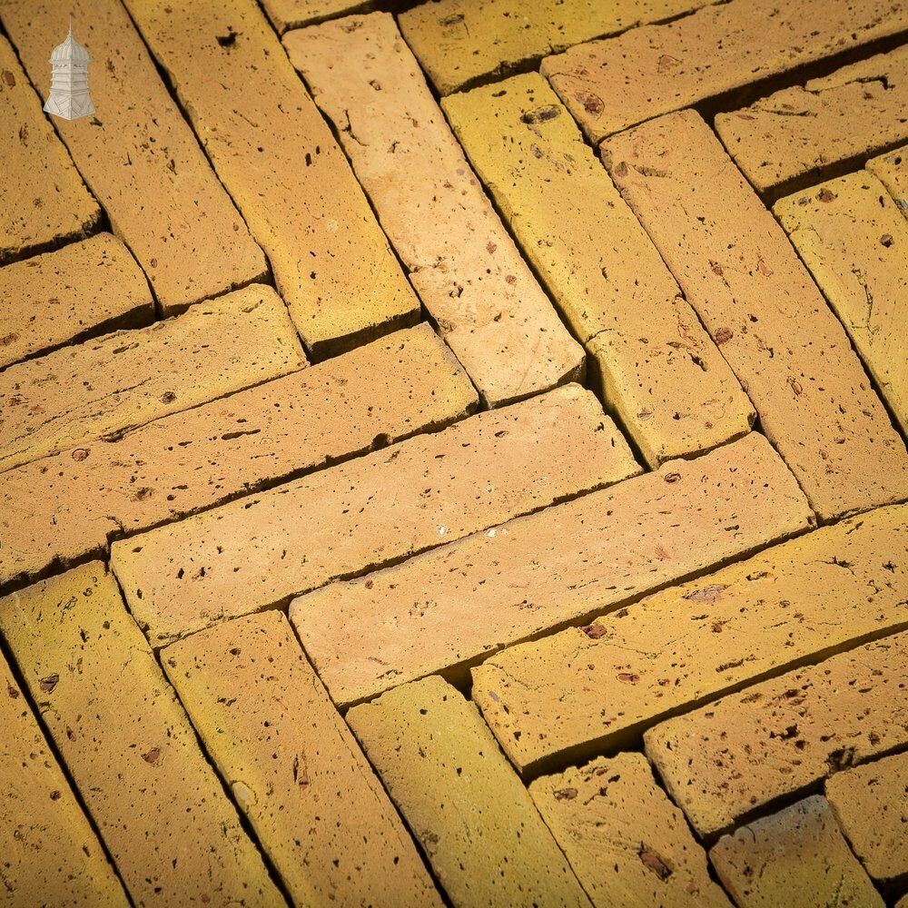 Cut Buff Brick Floor, Batch Of 1100 – 13.5 Square Metres photo vintage