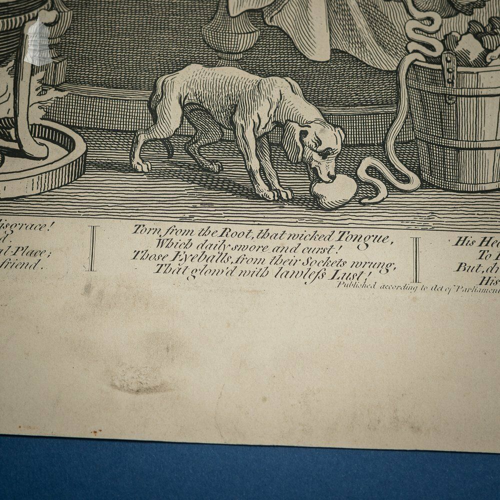 Art ‘The Four Stages Of Cruelty’ Set Of 4 Original 18th C Engravings By William Hogarth Dated 1751 photo