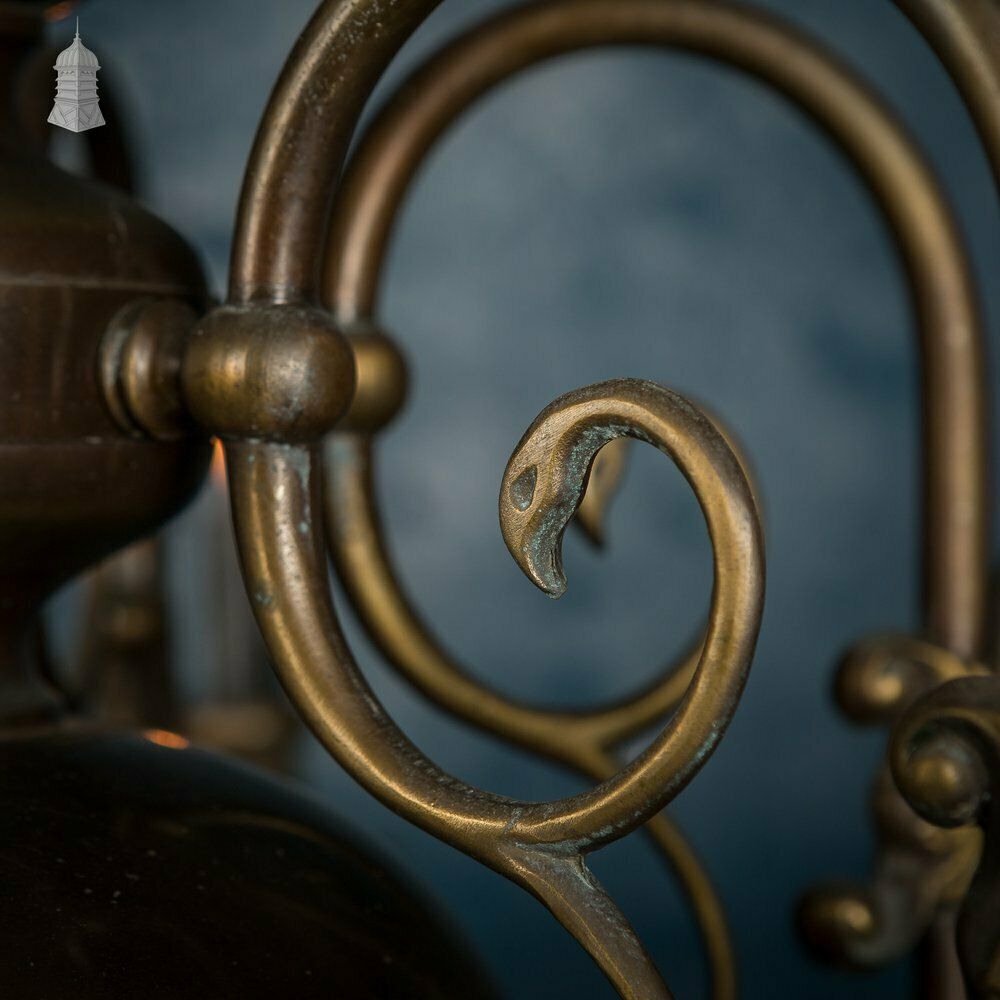 photo for sale Vintage Alloy Flemish Eagle Chandelier Candelabra