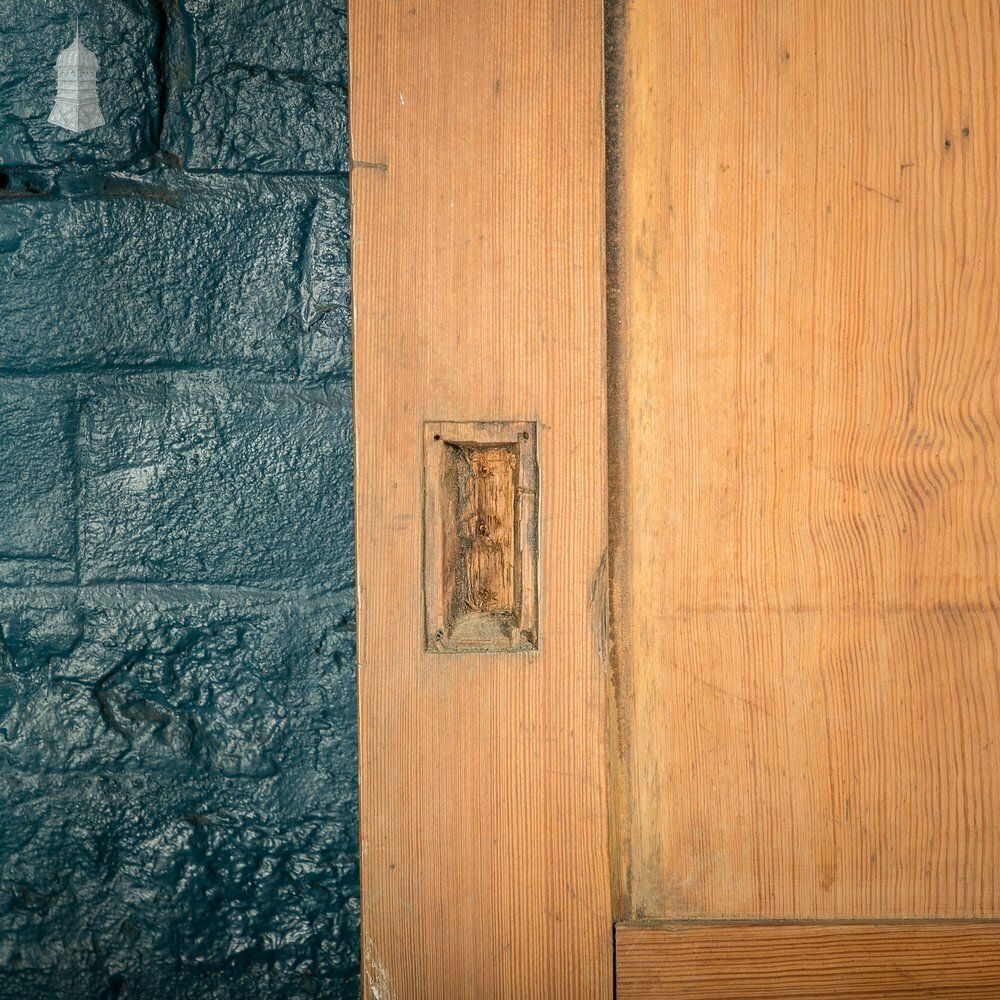 Pitch Pine Paneled Door With Leaded Glass Window, Victorian photo furniture