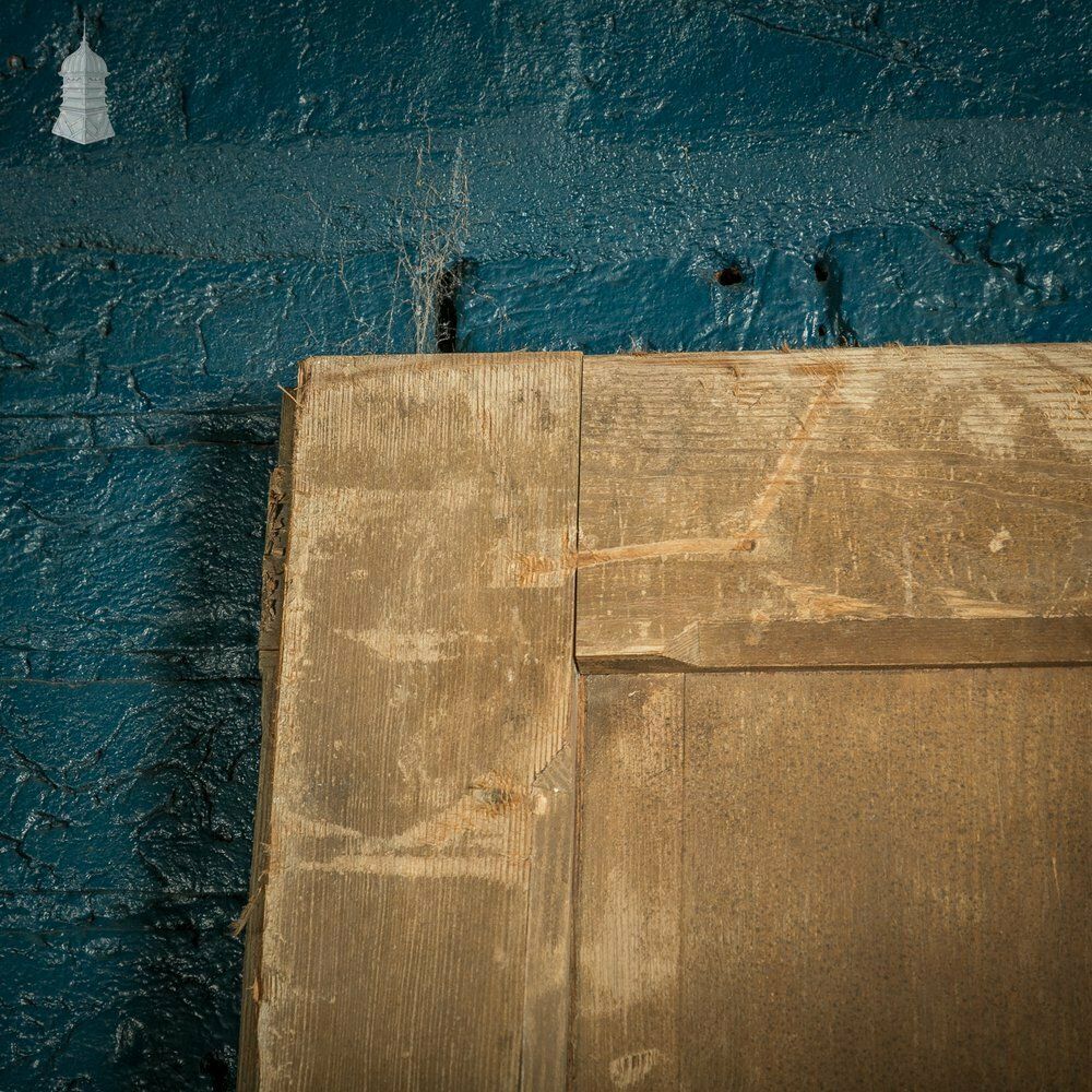 Narrow Paneled Door, 19th C Pine With Stop Chamfer Detail photo Home Fixtures