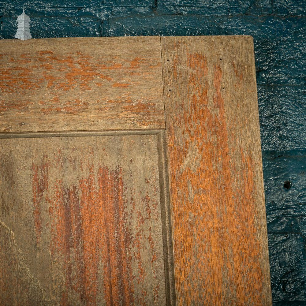 Wide Hardwood Door, Early 20th C Two Panel Mahogany photo Home Fixtures