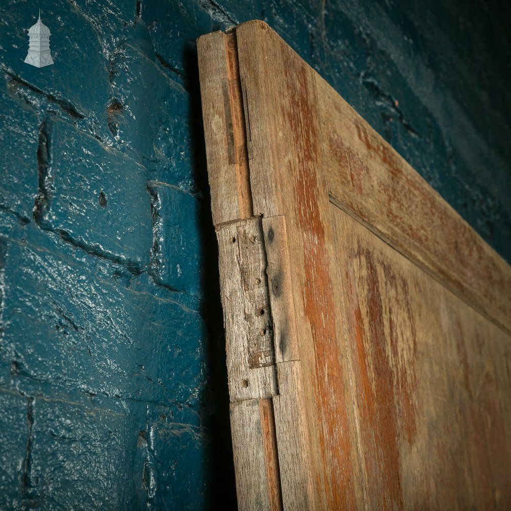 240.0 Wide Hardwood Door, Early 20th C Two Panel Mahogany photo