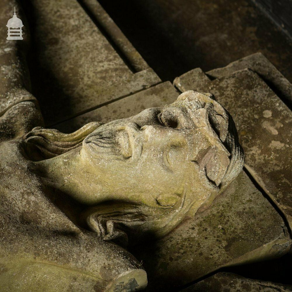 photo for sale A Life Sized Jesus On The Cross On A Huge 14ft X 6ft Crucifix Carved In Stone