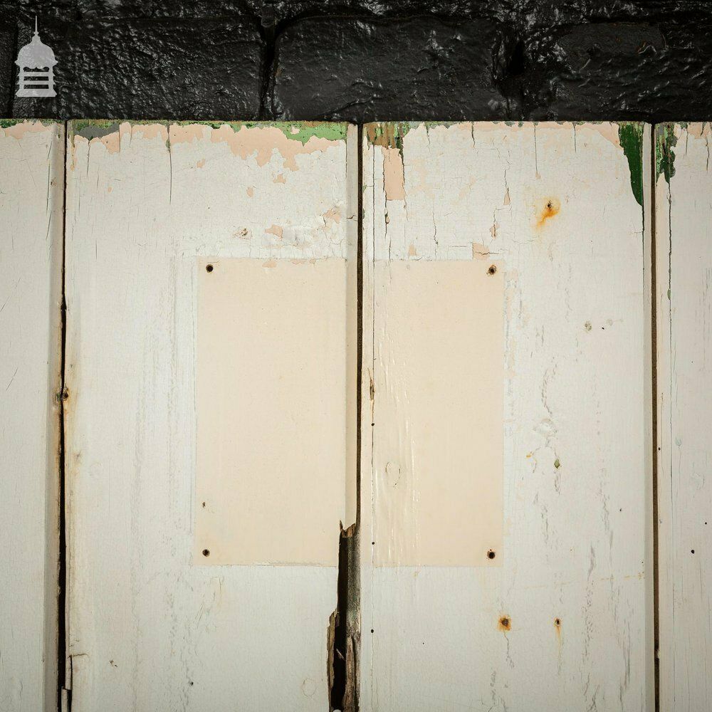 19th C White Painted Ledged And Braced Internal Cottage Door photo vintage