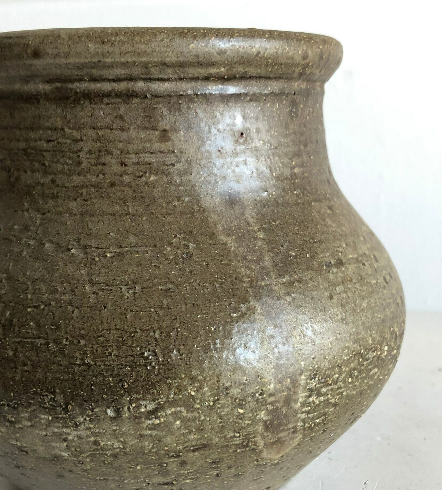 Rare Danish Mid Century Original Fine Art Ceramic Studio Vase Made By Hjalmar Møller, Svendborg photo for sale
