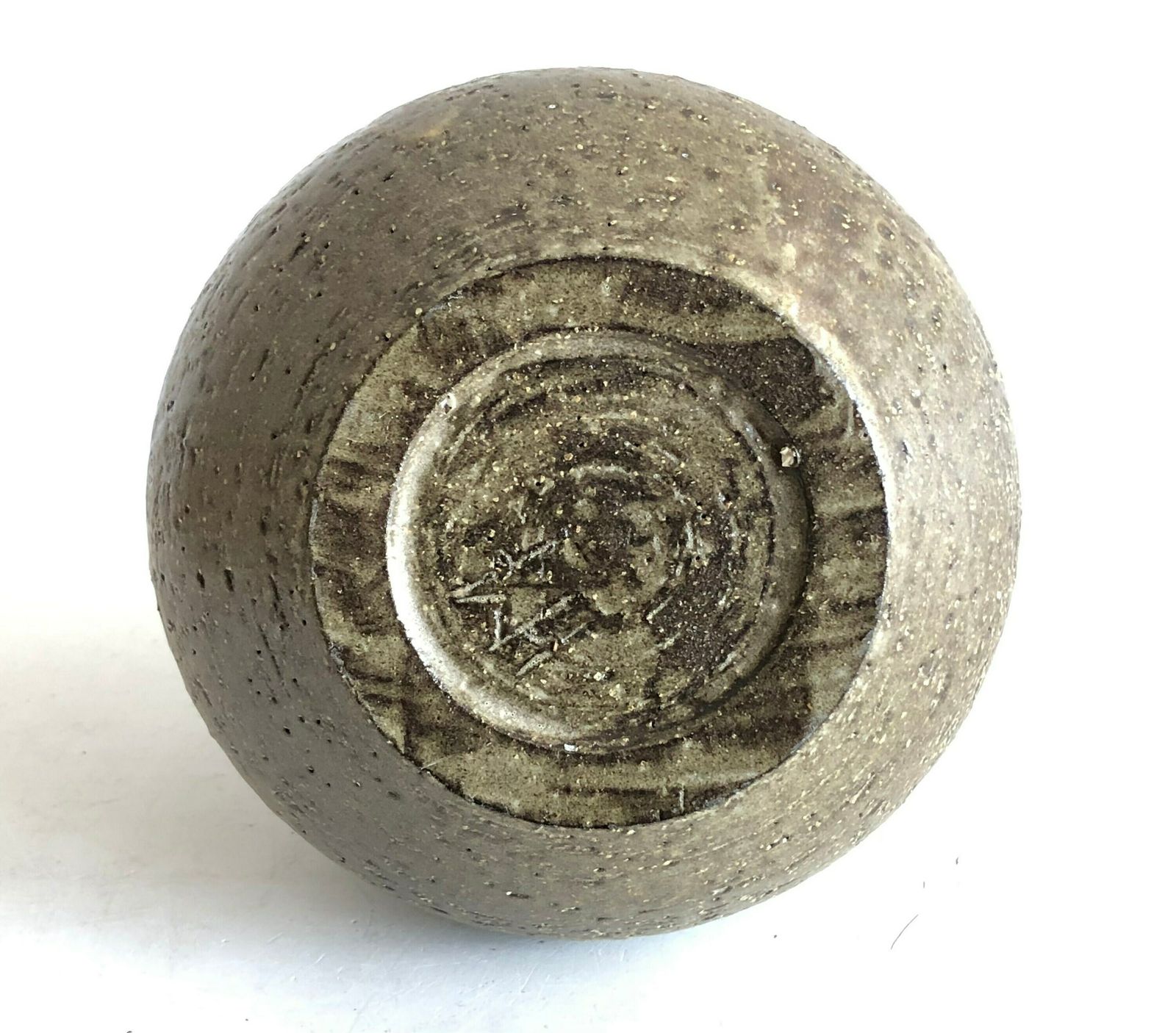 Rare Danish Mid Century Original Fine Art Ceramic Studio Vase Made By Hjalmar Møller, Svendborg photo vintage