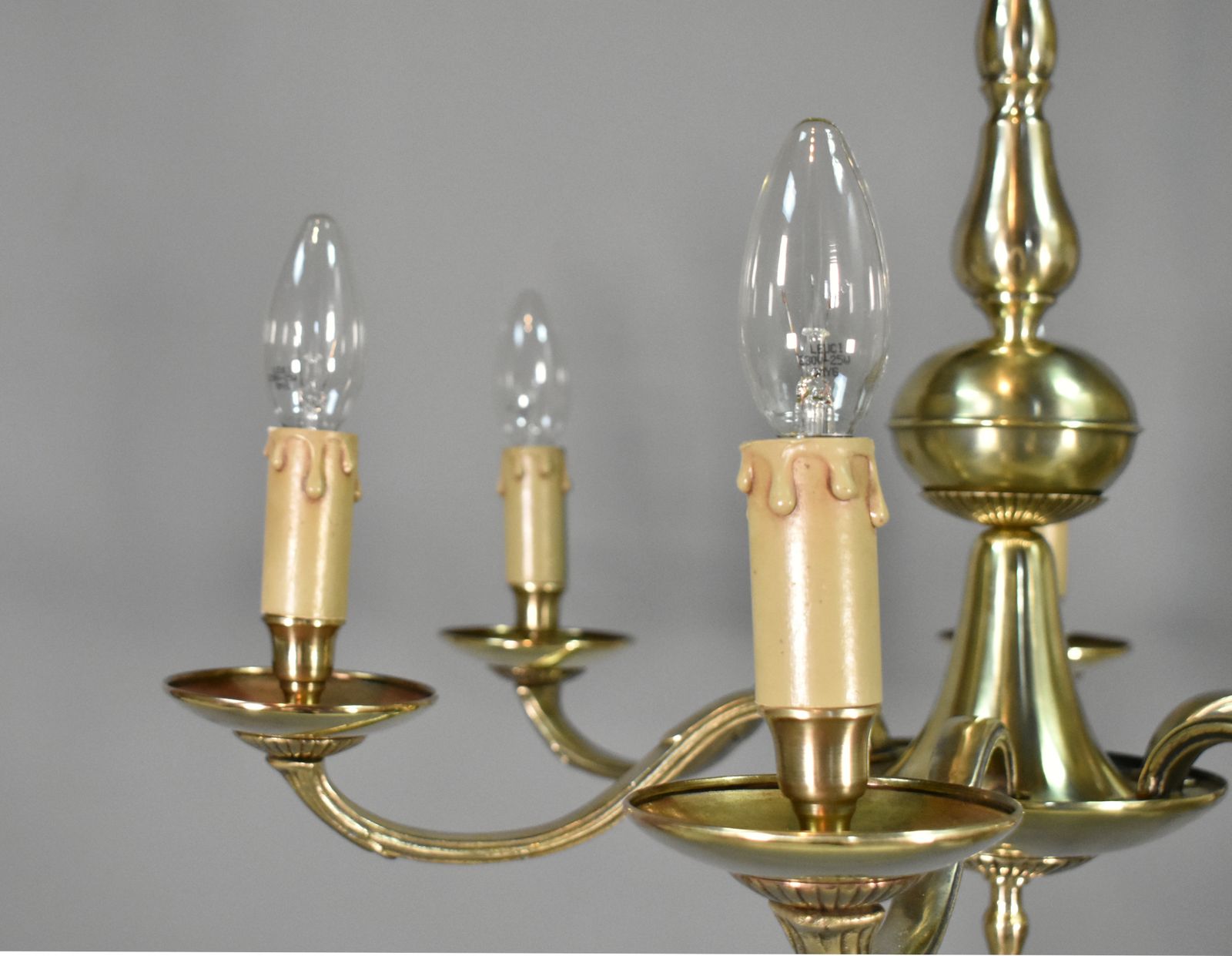 Antique French Six Light Bronze Chandelier Louis XVI Style photo Lighting