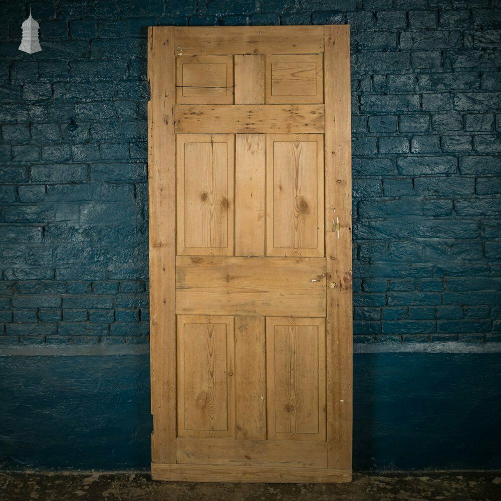 Pine Panelled Door, 18th C 6 Panel