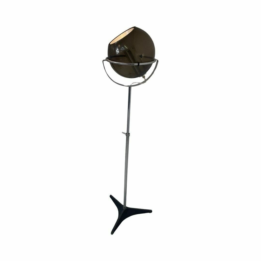 Space Age Design   Raak Amsterdam   Frank Ligtelijn   Floor Lamp   Globe   Smoked Glass And Aluminum Insert photo vinterior