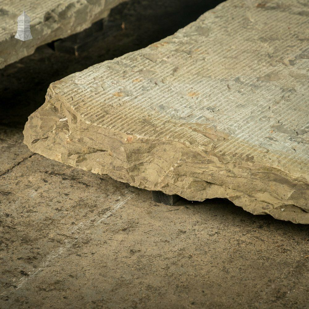 photo for sale Batch Of 3 Large Riven Flagstones With Machined Face