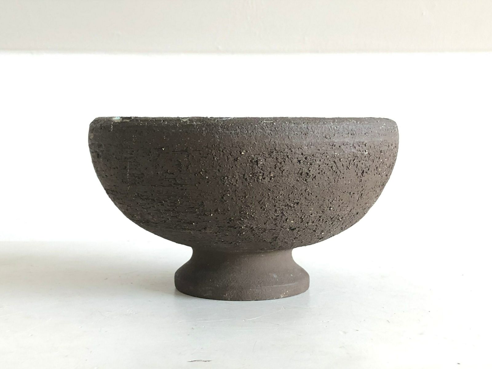 Danish Mid Century Modern Original Fine Art Ceramic Studio Vase With Turquoise Glaze And Raw Clay   Made By Løvemose, Denmark photo furniture