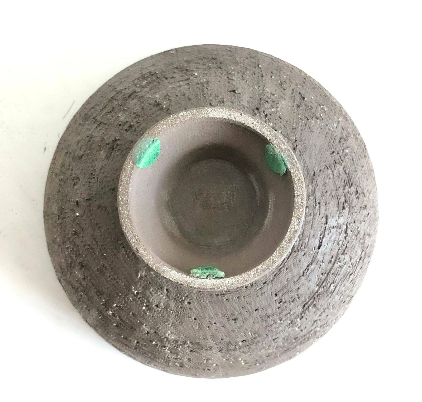 Danish Mid Century Modern Original Fine Art Ceramic Studio Vase With Turquoise Glaze And Raw Clay   Made By Løvemose, Denmark photo vintage