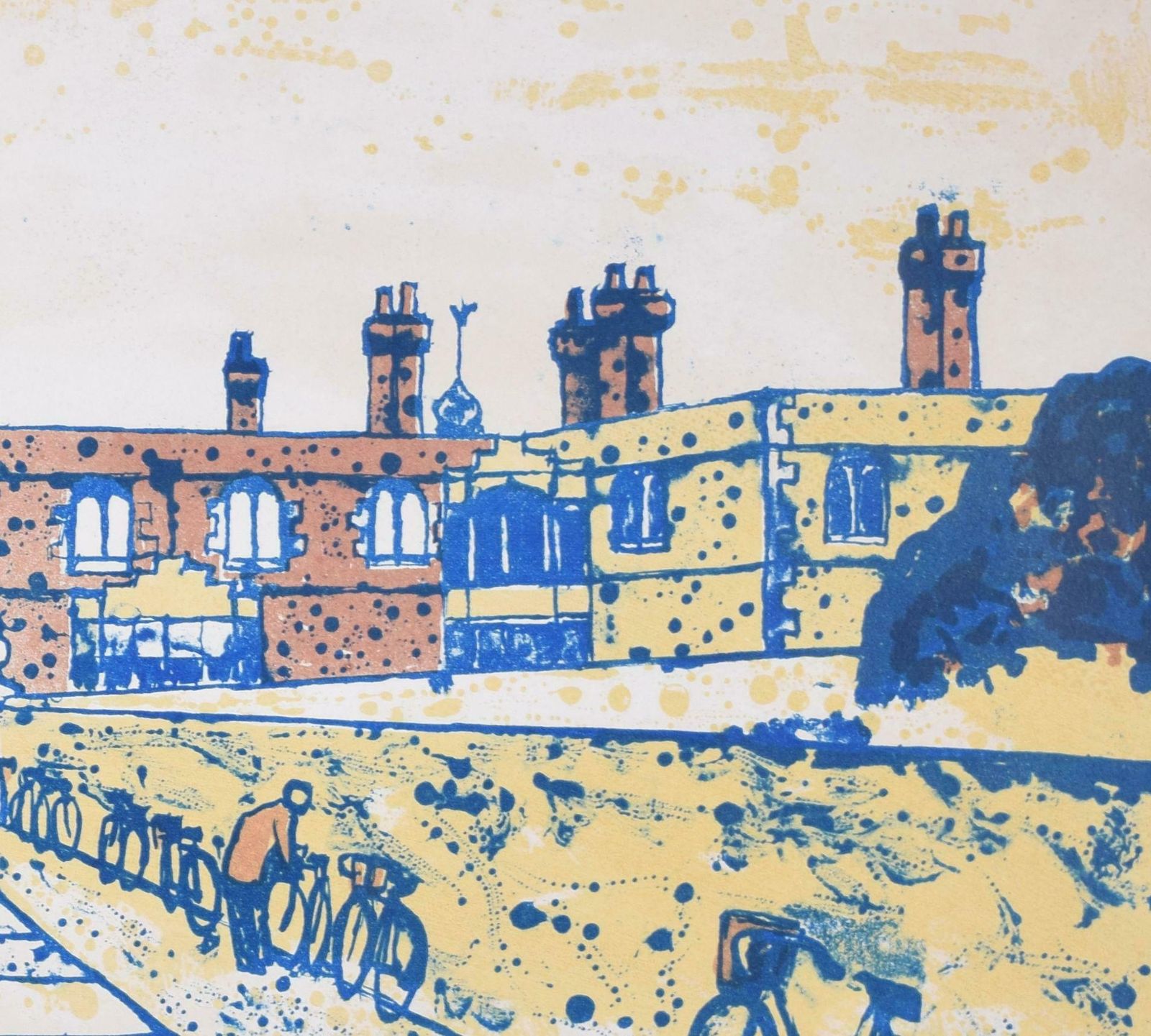 Jesus College, Cambridge Lithograph By Julian Trevelyan photo 1500.0
