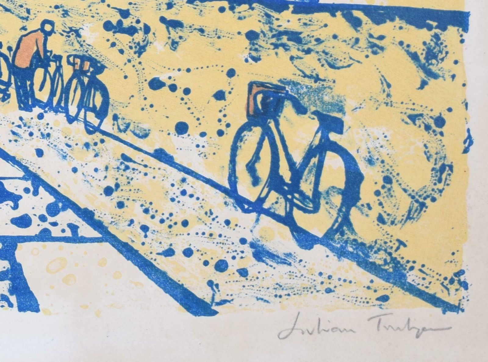 Jesus College, Cambridge Lithograph By Julian Trevelyan photo vinterior