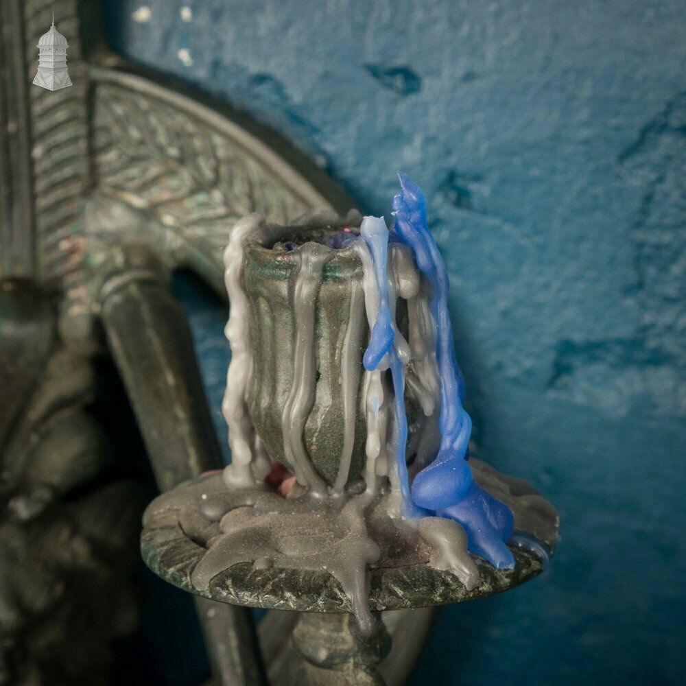 photo for sale Bronze Georgian Wall Sconce With Egyptian Sarcophagus And Lion Head Details