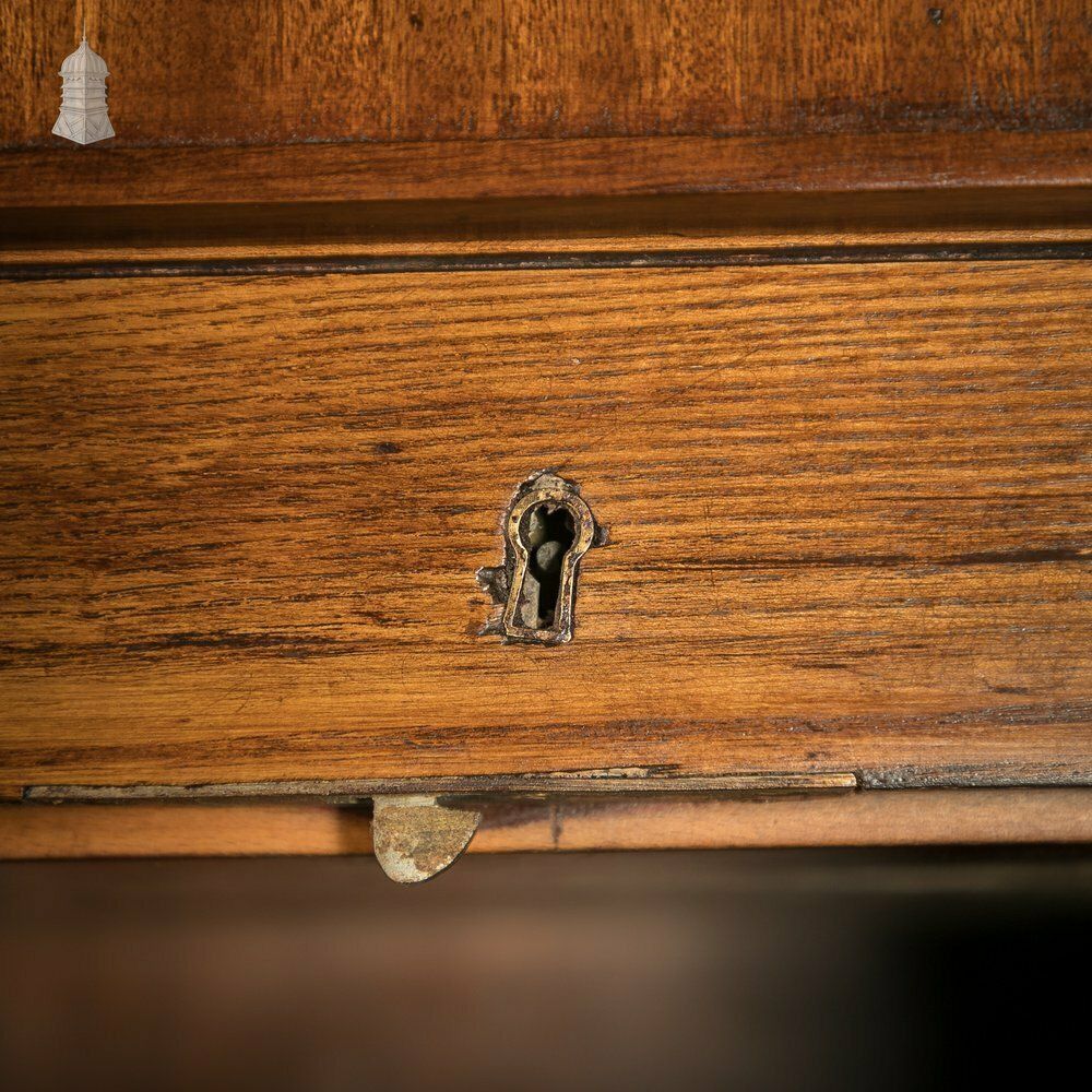 Tambour Front Cabinet, Mahogany And Oak Construction With Internal Pigeonhole Shelving From A Liner photo vintage