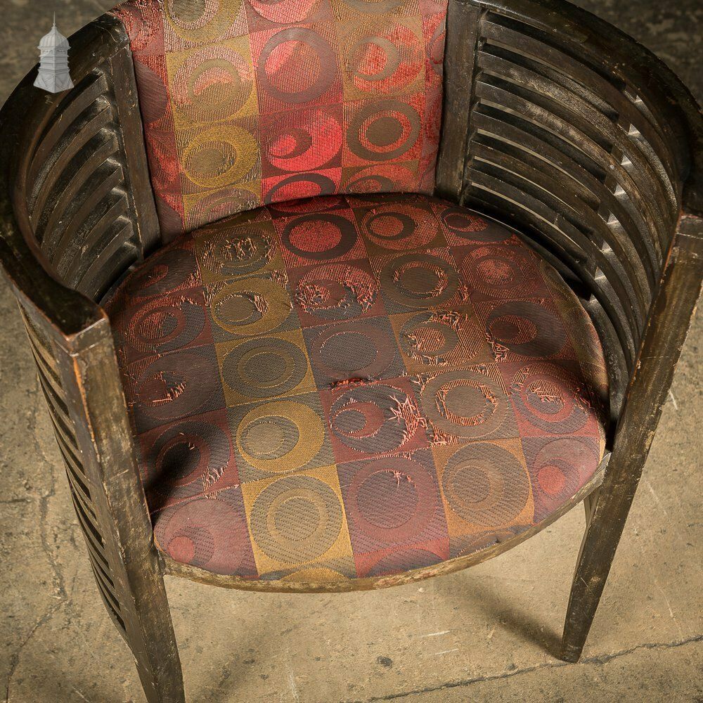 Art Deco Ebonised Tub Chairs From A Hotel In Bombay [No. 2] photo for sale
