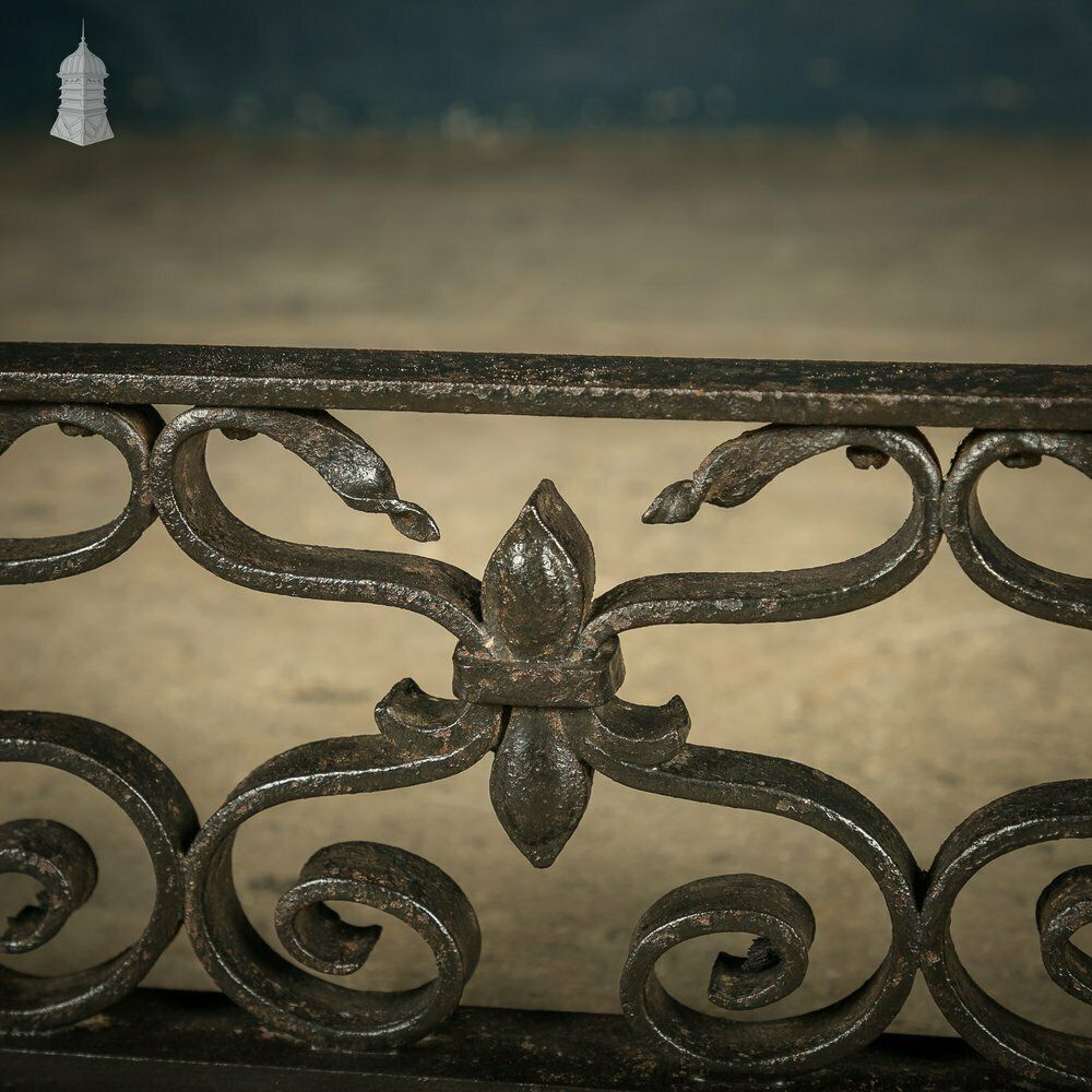 Fireplace Fender, Wrought Iron Scroll Design photo buy