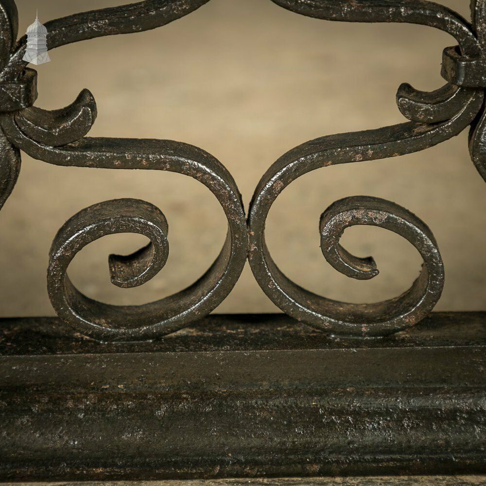 photo furniture Fireplace Fender, Wrought Iron Scroll Design