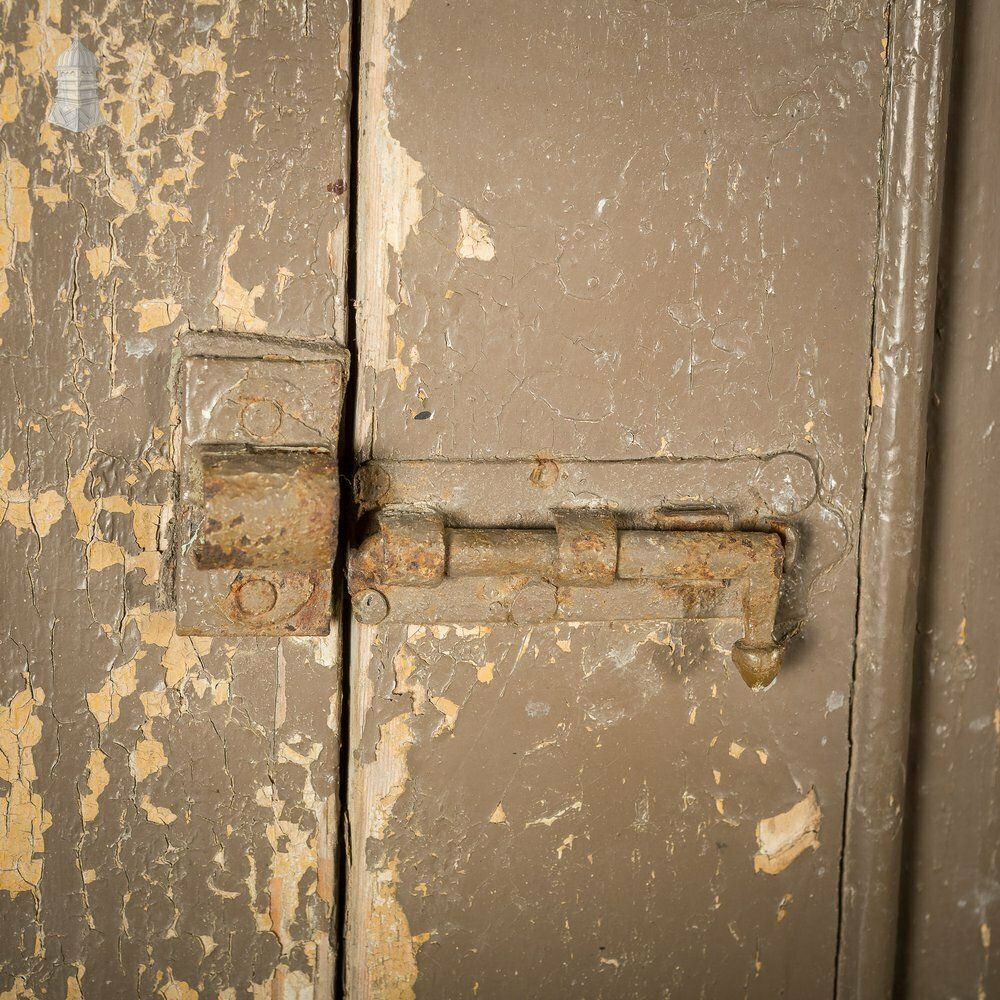 Large Georgian Arch Top Door Frame And Door With Distressed Paint Finish