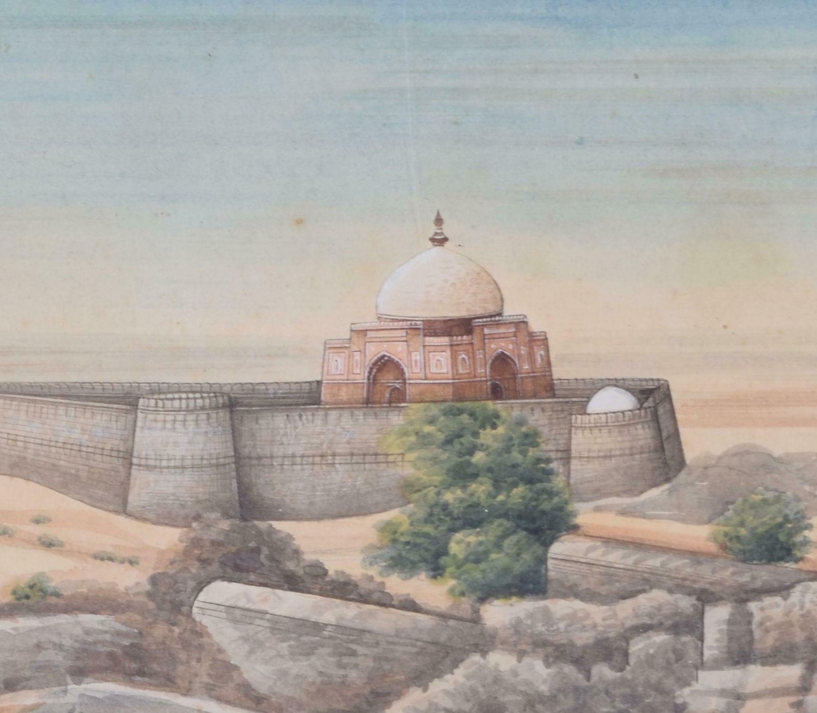 Tughlaqabad Fort, Delhi, India Watercolour photo Art