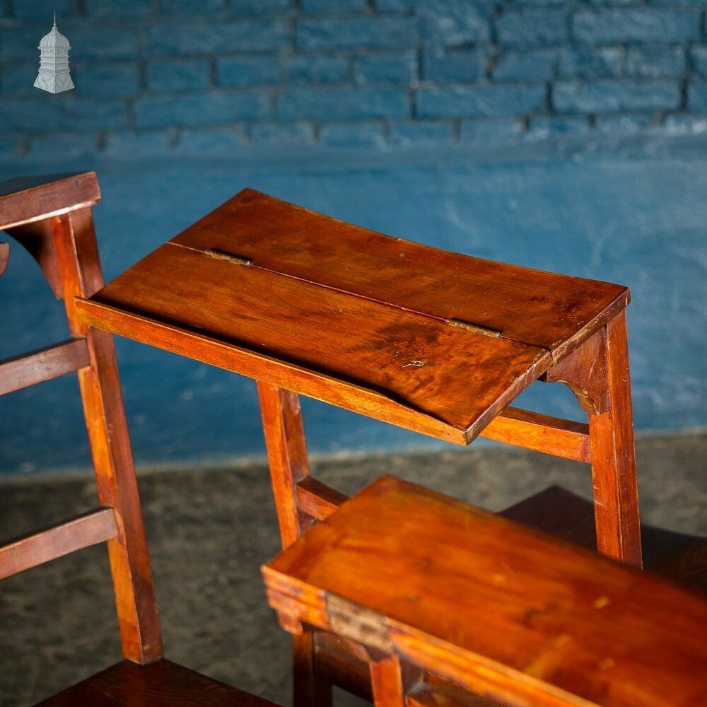 Set Of 6 19th C Elm Synagogue Chairs [No. 2] photo Furniture