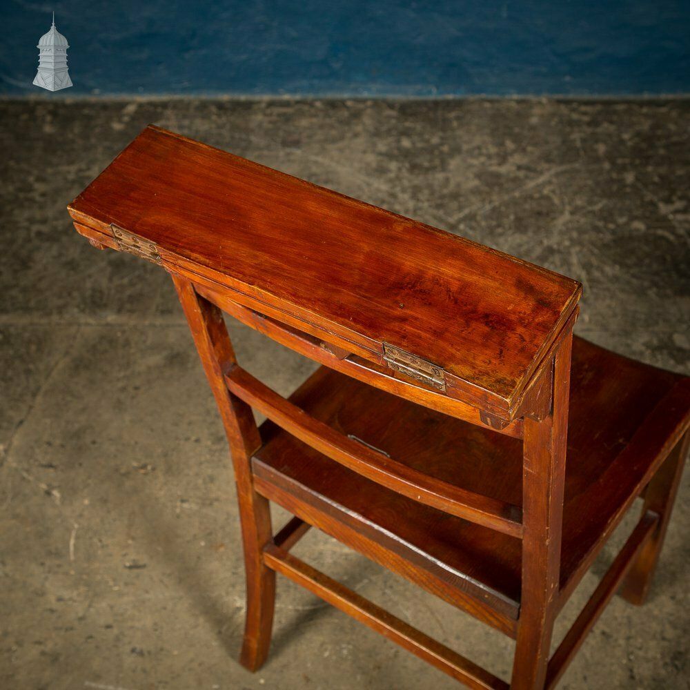 714.0 Set Of 6 19th C Elm Synagogue Chairs [No. 2] photo