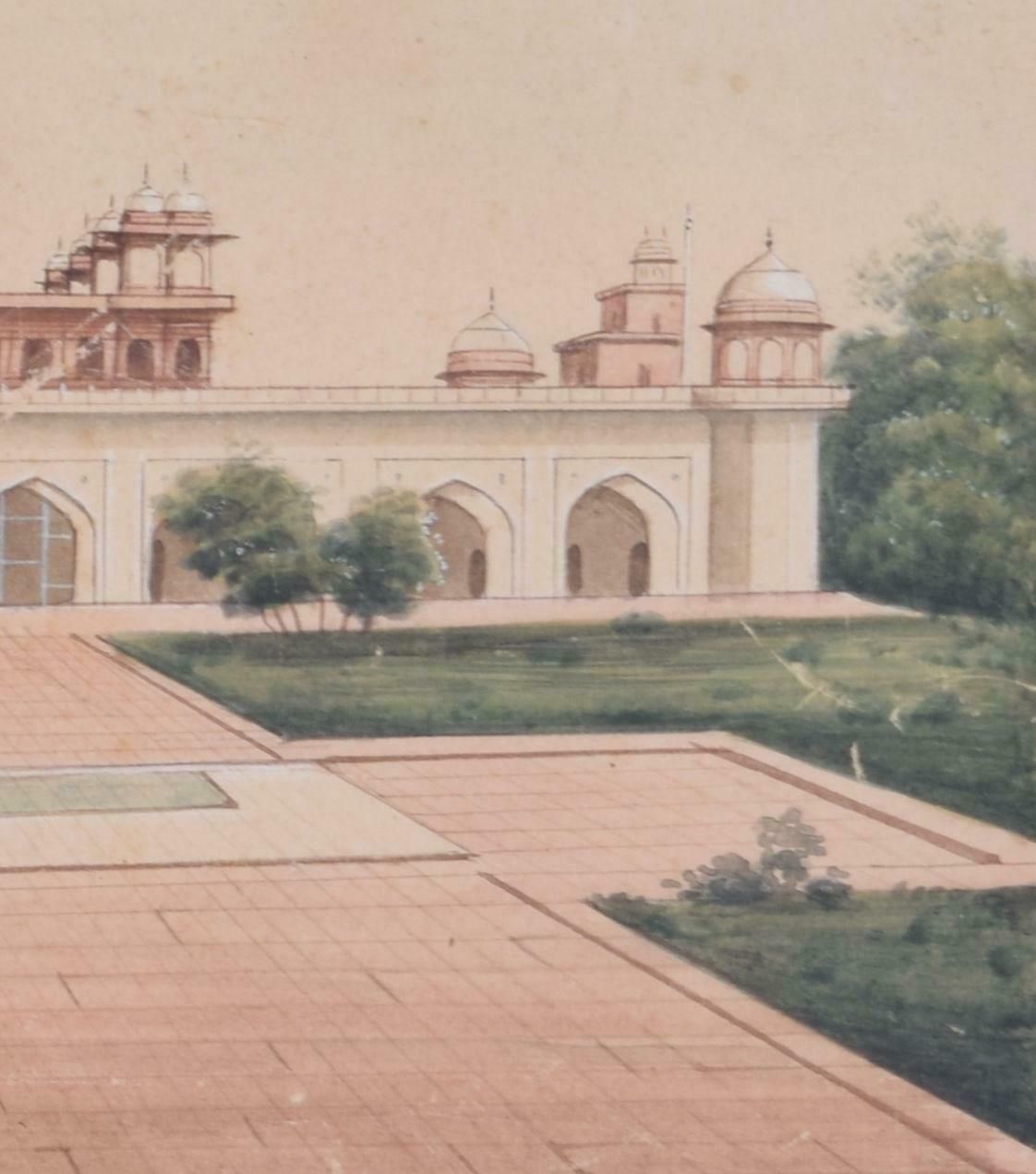 Akbar's Tomb, Agra, India Watercolour photo 800.0