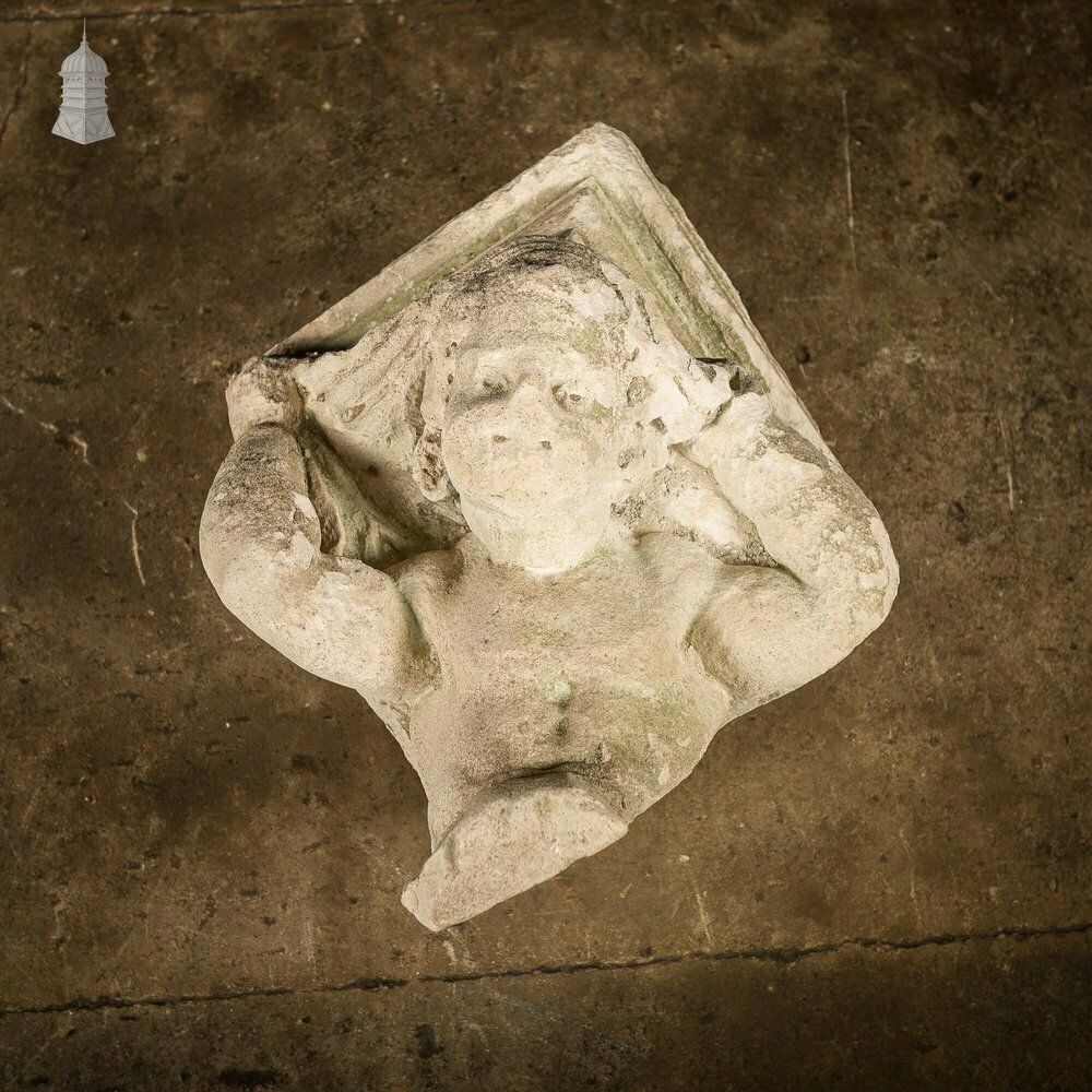 Architectural 17th C Stone Cherub photo furniture