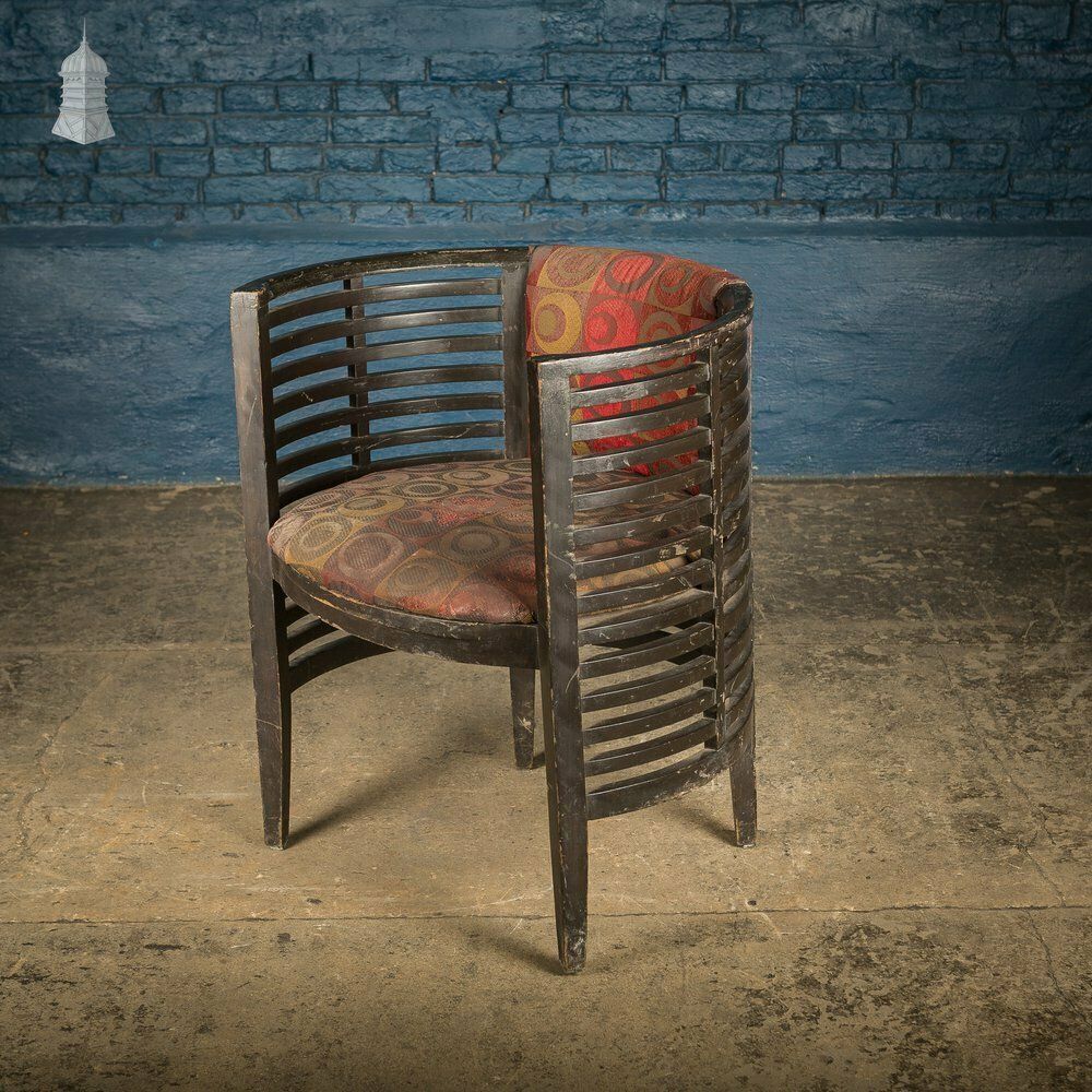 Art Deco Ebonised Tub Chair From A Hotel In Bombay [No. 5] photo for sale