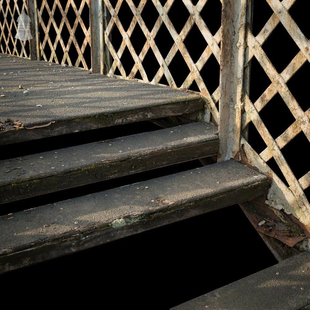 Large 38ft Long 19th C Wrought Iron Industrial Railway Footbridge photo vinterior