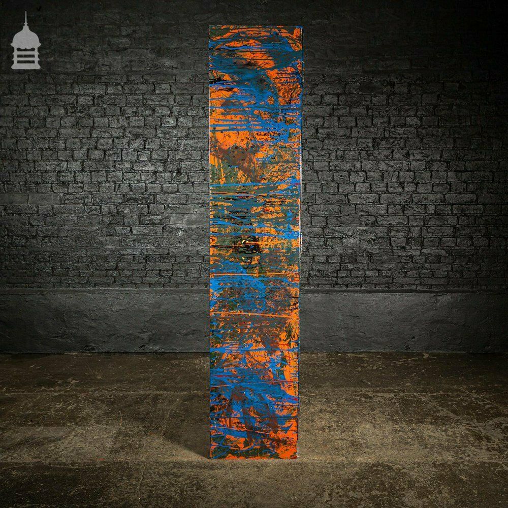 1940’s Metal Wwii Military Cabinet With Abstract Painted Finish No. 3 photo for sale