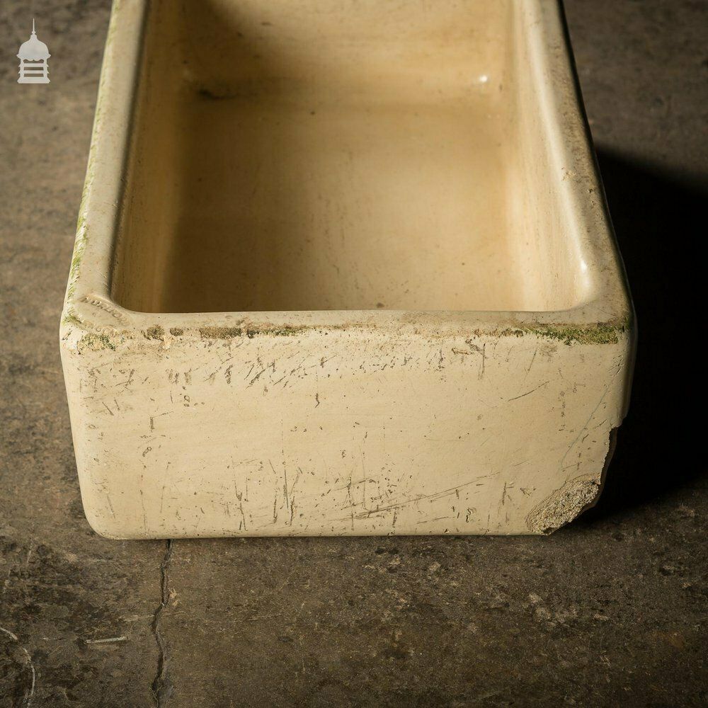 Cane Glazed Trough Stamped Hurlford By Kilmarnock With Worn Finish photo for sale