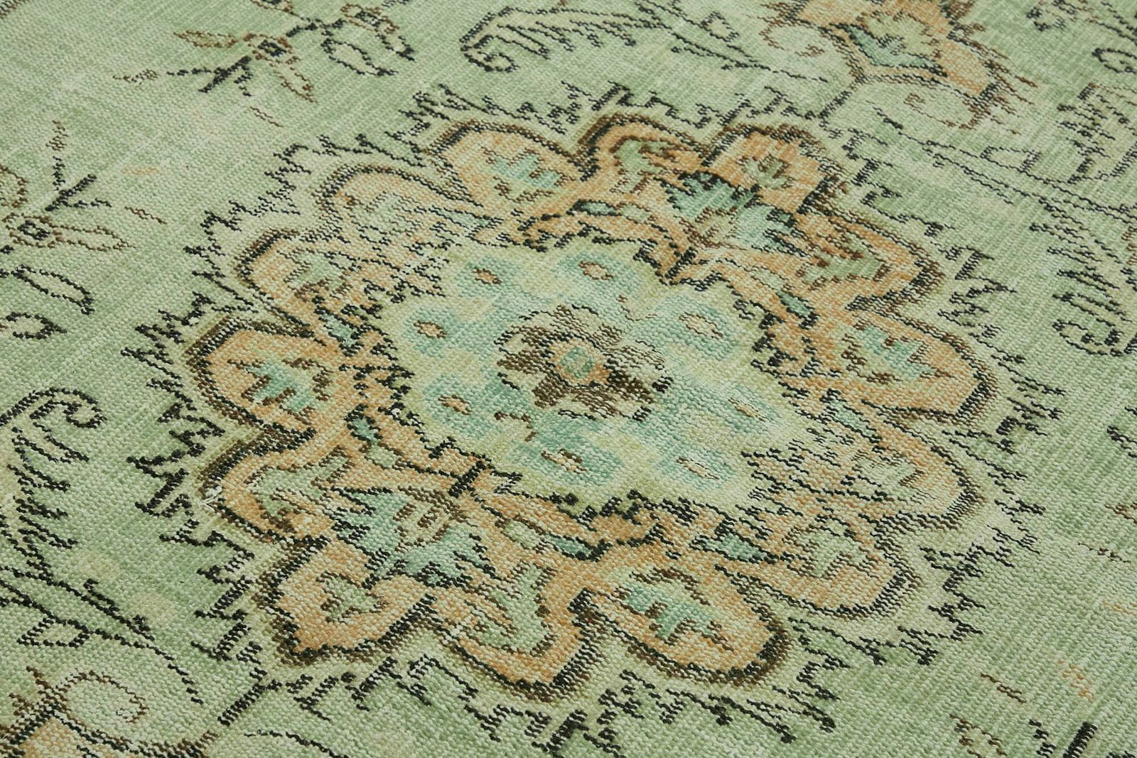 Handmade Green Turkish Vintage Area Rug  171 Cm X 280 Cm photo 756.0