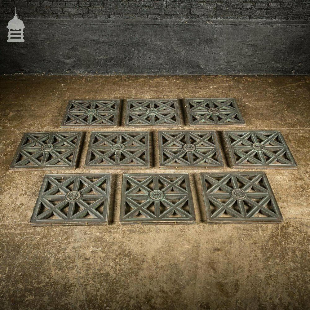 photo vintage Collection Of 10 19th C Bronze Gate Elements Reputability From Buckingham Palace