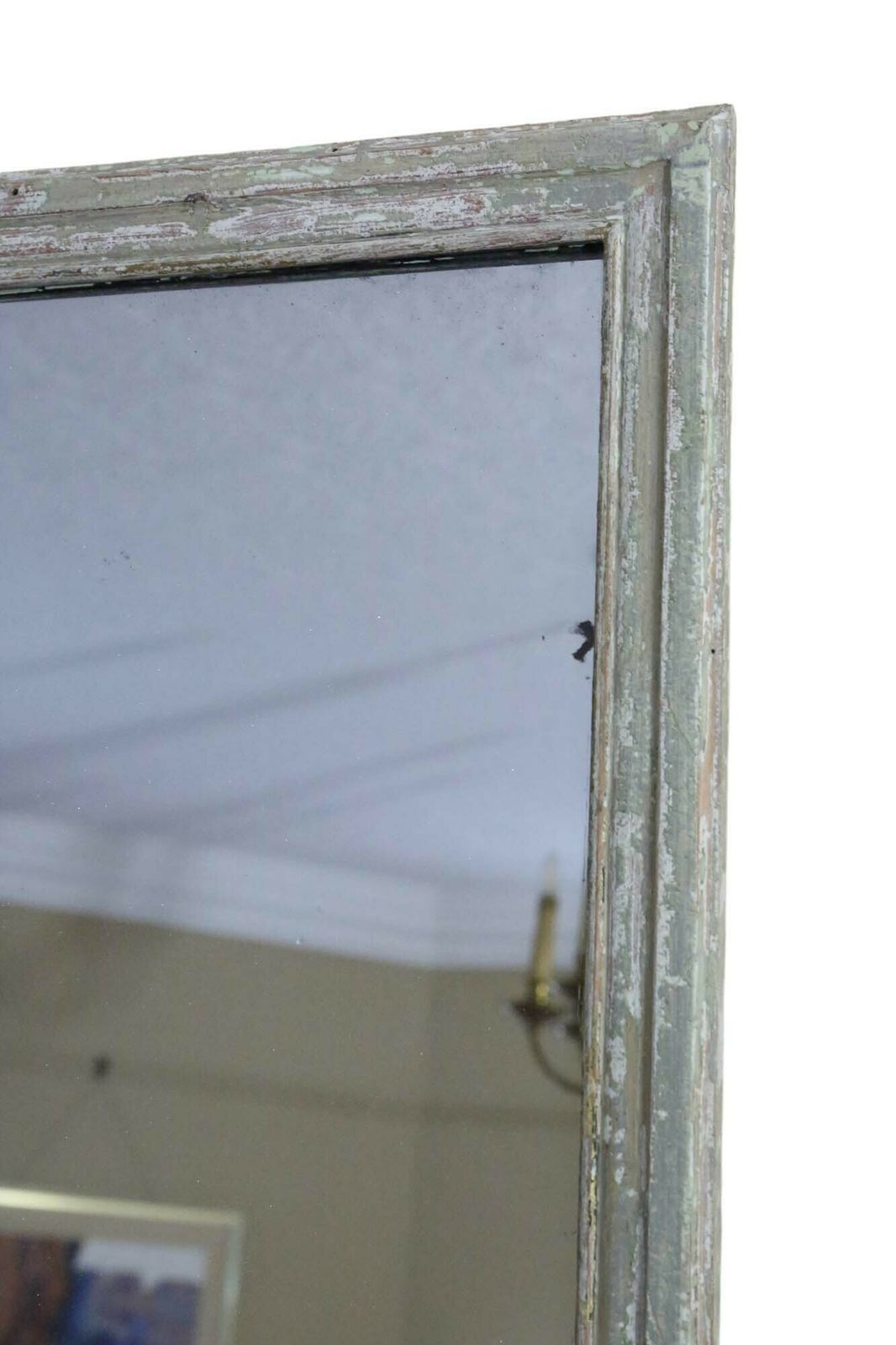 Antique Large Painted Overmantle Or Wall Mirror From The 19th Century photo for sale