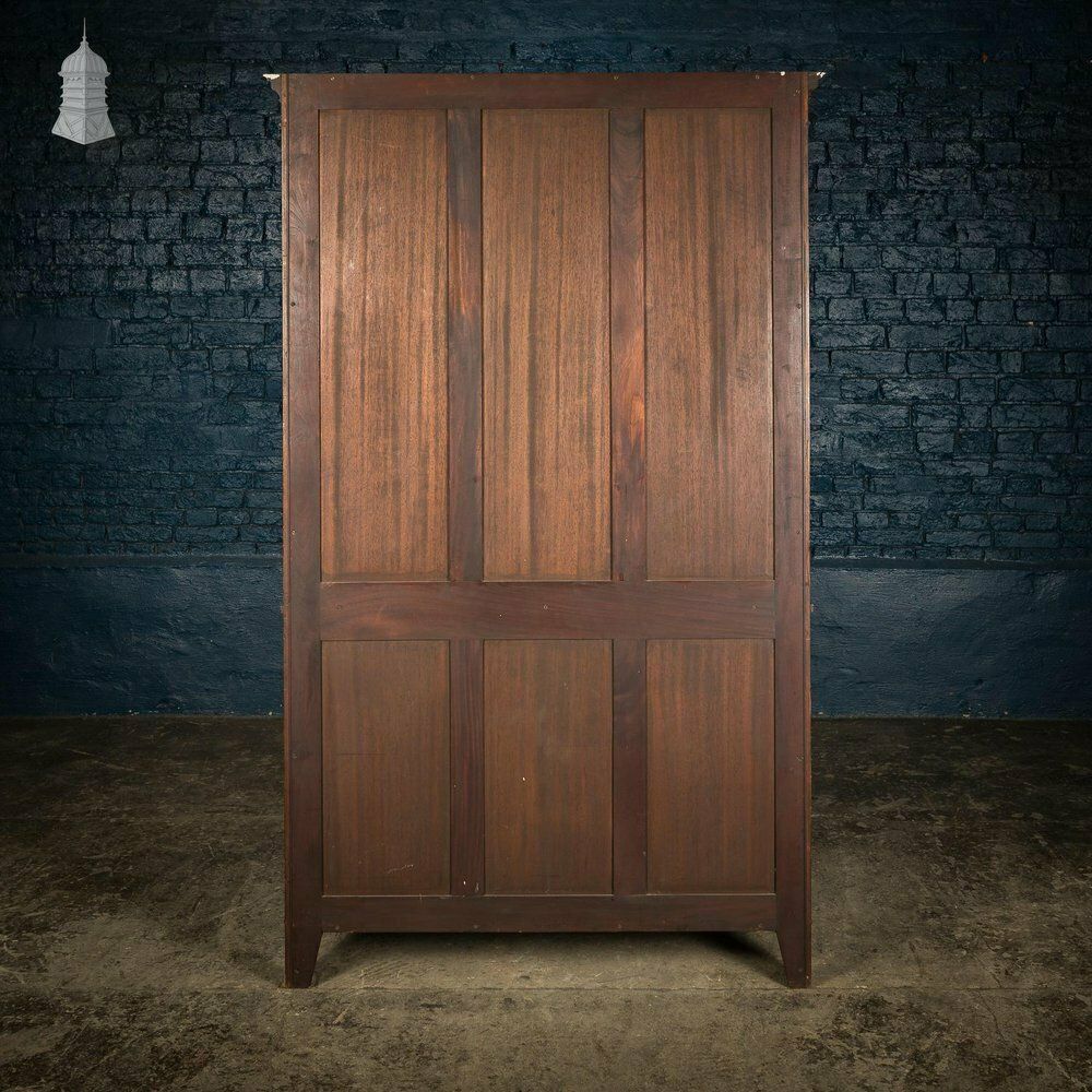 Circa 1890 Small Scale Glazed Bookcase By Bartholomew & Fletcher With Diamond Banded Glass & Reeded Detail photo buy