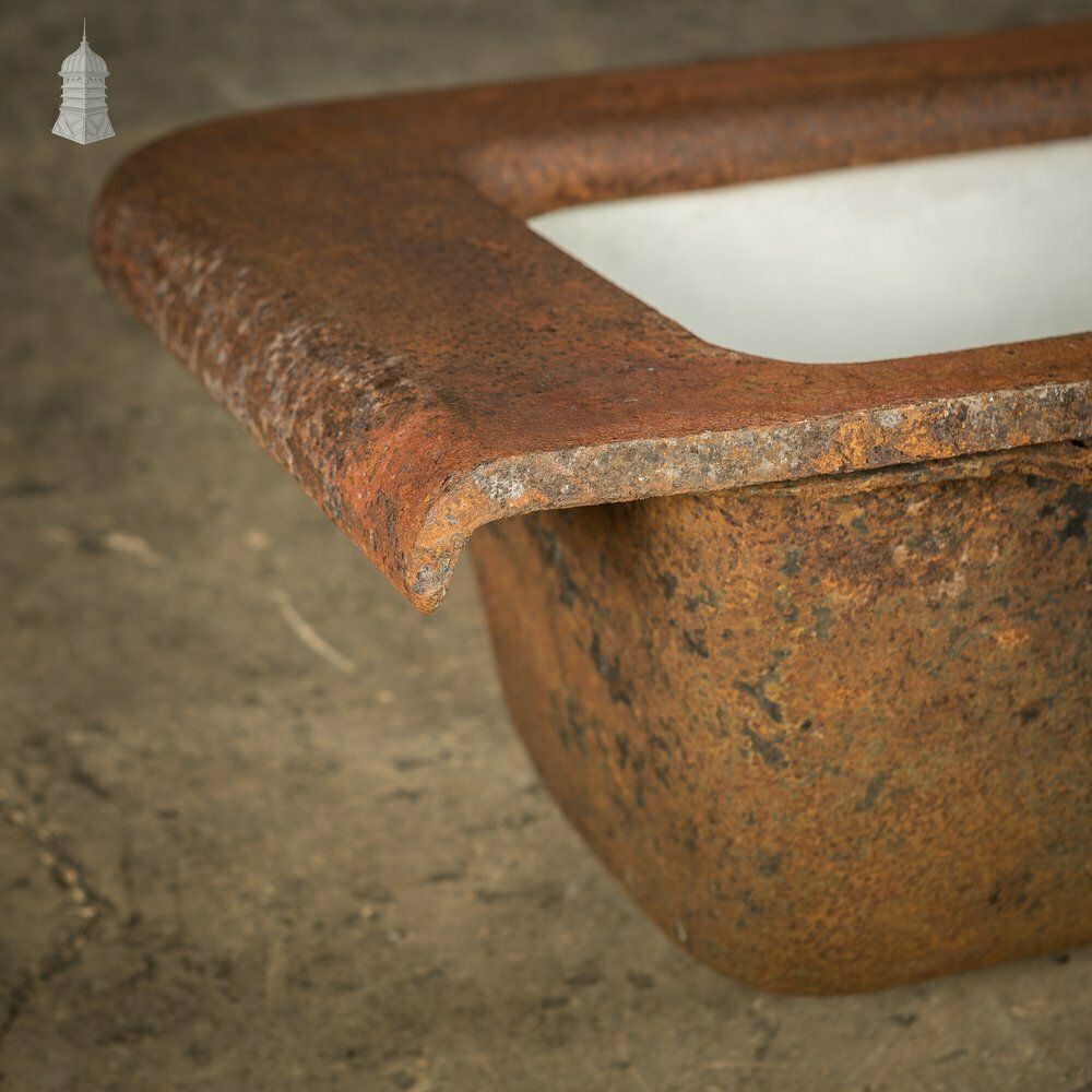 19th C Cast Iron Trough Sink And Drainer photo Home Decor