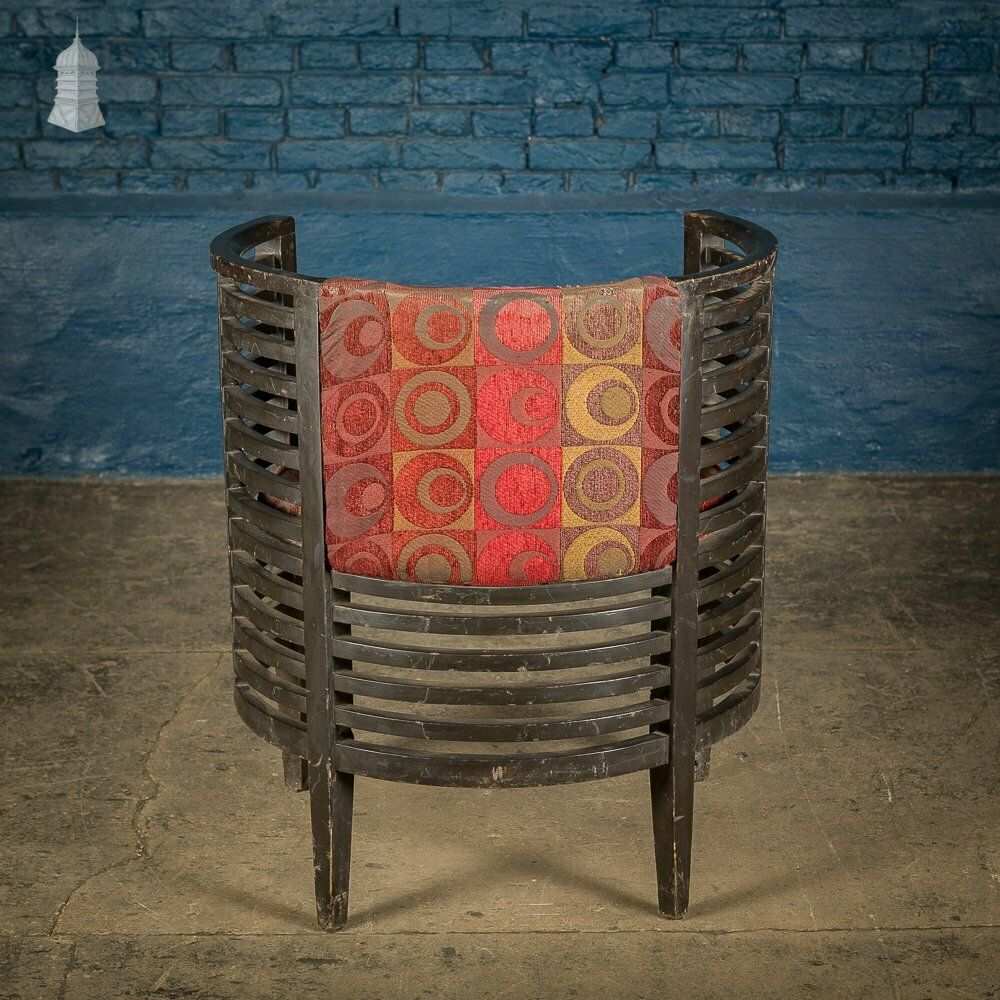 Art Deco Ebonised Tub Chairs From A Hotel In Bombay photo 1050.0