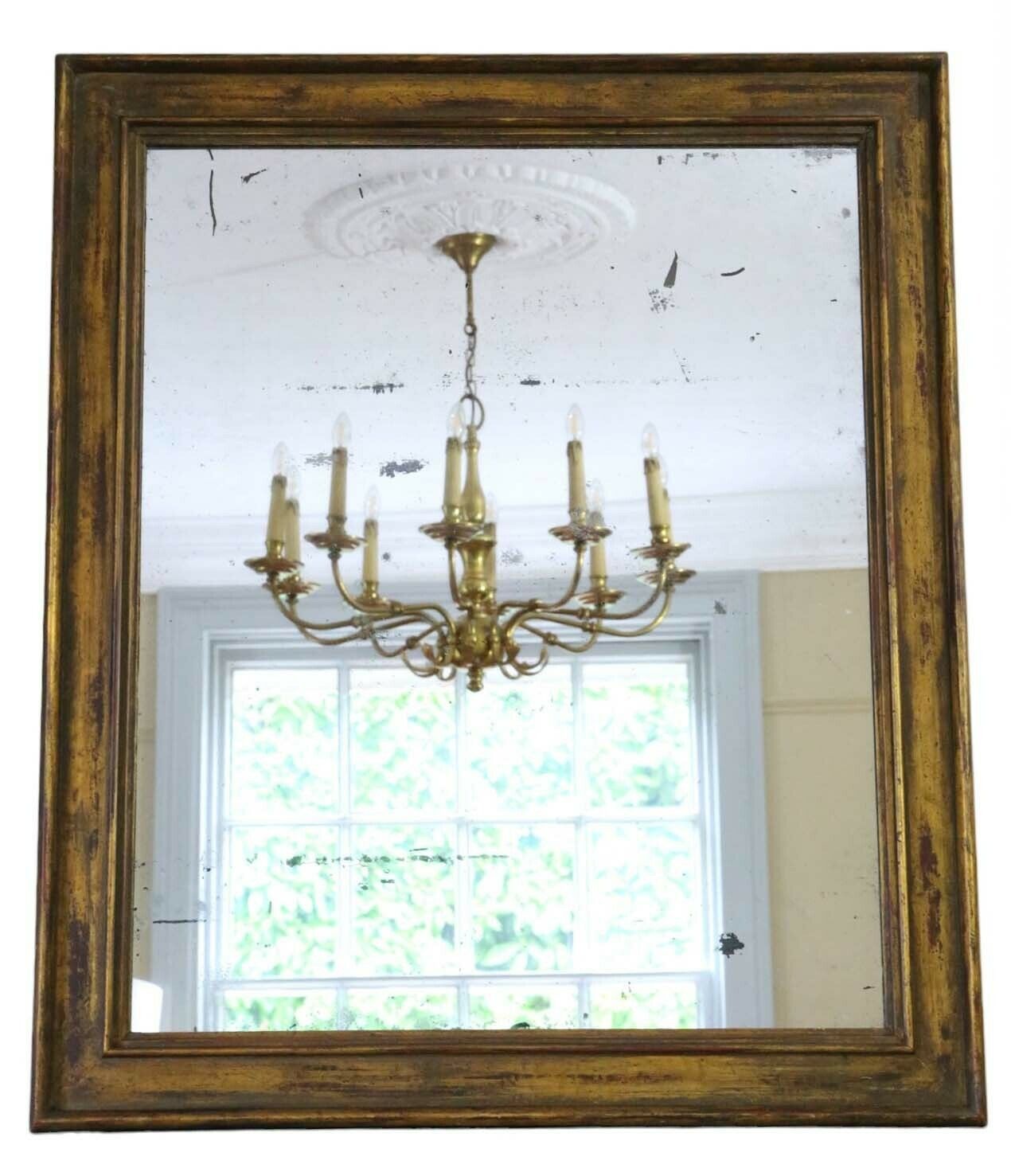 Antique 19th Century Fine Quality Large Gilt Overmantle Wall Mirror