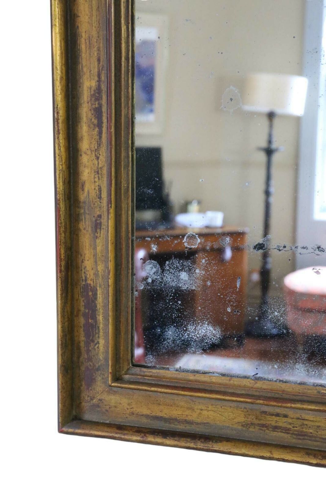 Antique 19th Century Fine Quality Large Gilt Overmantle Wall Mirror photo 1495.0
