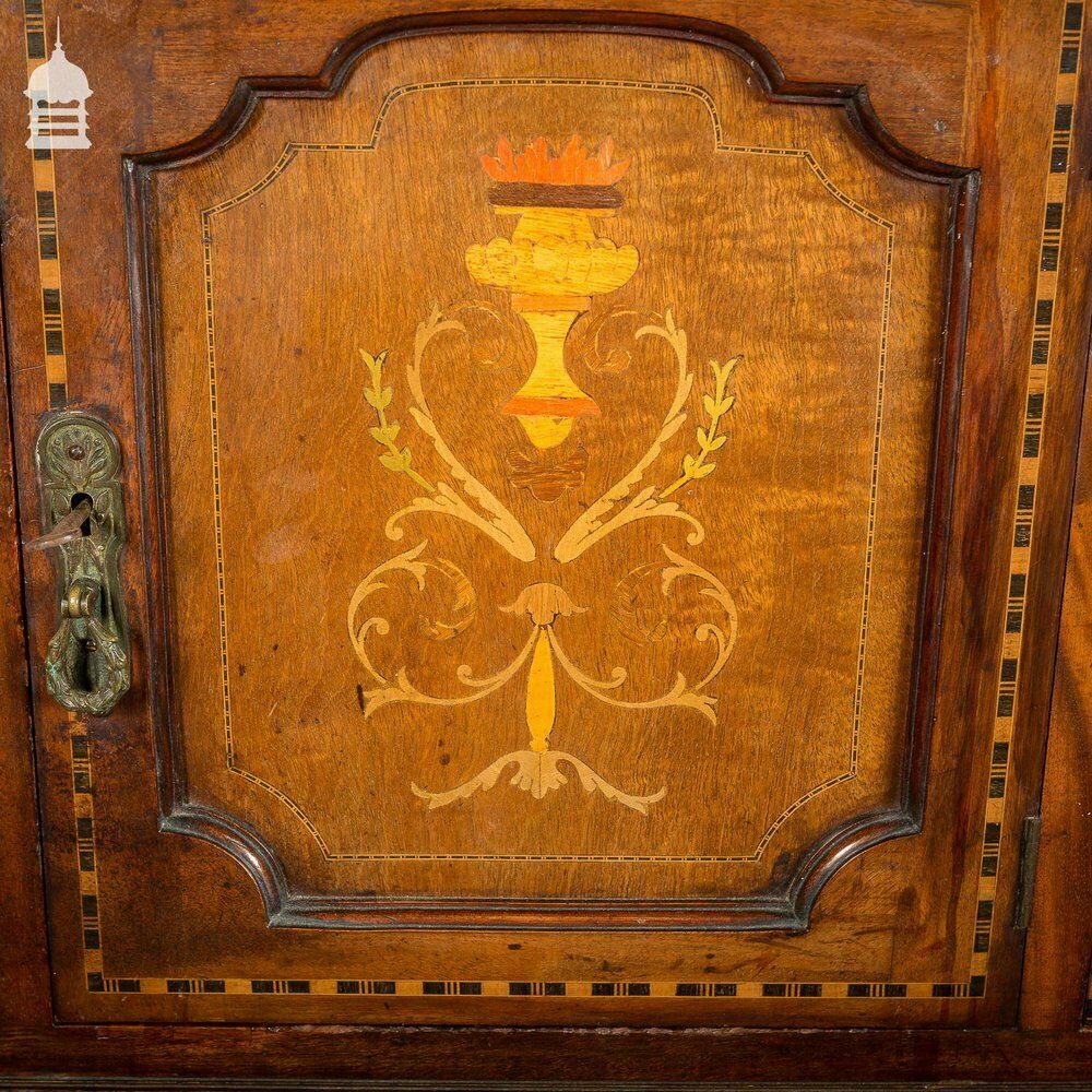 Early 19th C Inlaid Mahogany Chest Of Drawers photo vintage